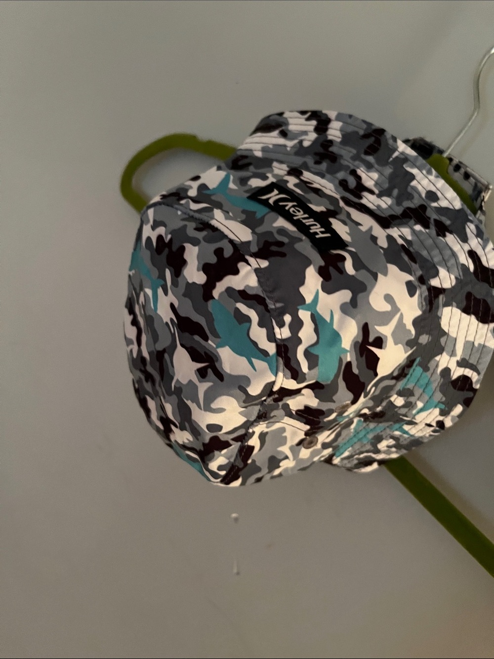 Hurley Kids' White, Gray & Teal Camo Bucket Hat